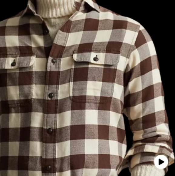 🔥Polo Ralph Lauren Classic Fit Checked Twill Workshirt. - Picture 2 of 6